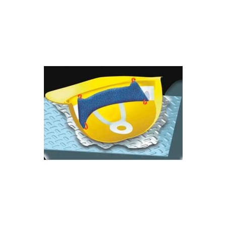 Occunomix Clip-On Terry Topper Hard Hat Sweatbands Navy, 8mm Thick, PK12 880-01